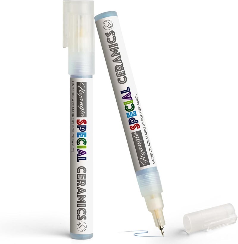 EliteSign Underglaze Pen for Ceramics –Underglaze Markers for Pottery, Art Glaze Pens for Decorating Pottery Bisque, Ultra-fine, Permanent Porcelain Colored Pens, Light Blue（Ultra-Fine Tip） - Image 1